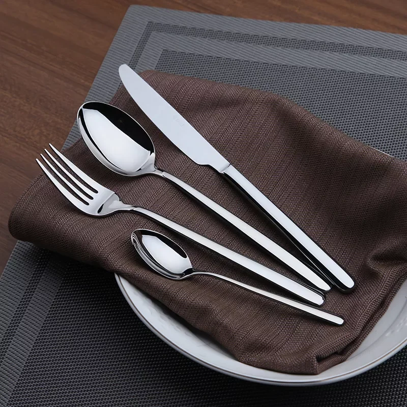 

Dinnerware Set 24 Pieces Cutlery Set Stainless Steel Western Tableware Classic Dinner Set Knife Fork Restaurant Dining