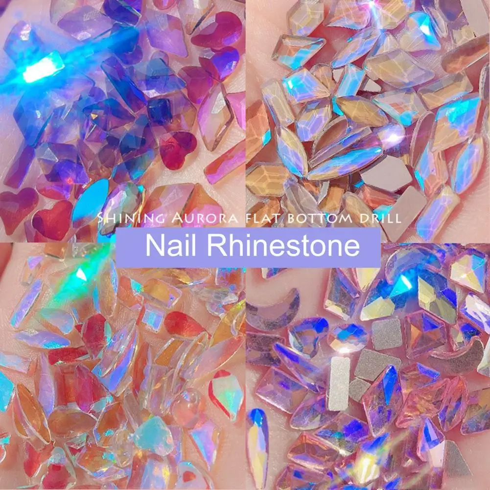 

100Pcs/Set Manicure Decor Eco-Friendly Lightweight Exquisite for Girl Nail Decoration Nail Rhinestones