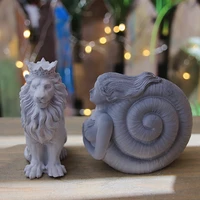 handmade resin mold conch girl candle silicone mold 3d lion ocean goddess aromatherapy gypsum ornaments cement concrete mold