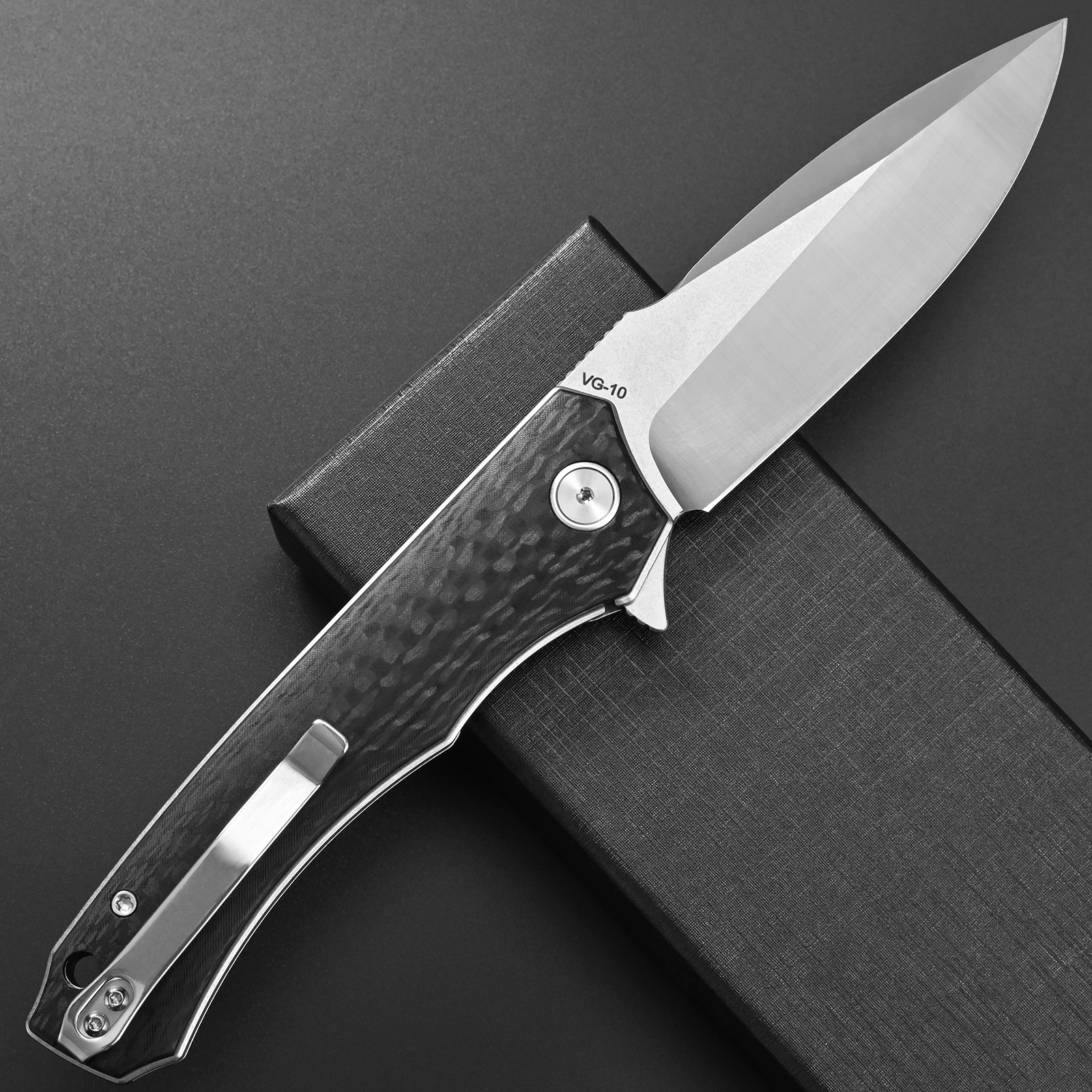 Фото Складной нож Eafengrow EF976 с лезвием из стали VG-10 и рукоятью из микарты, EDC-инструмент, карманный нож для работы на открытом воздухе и кемпинга №4