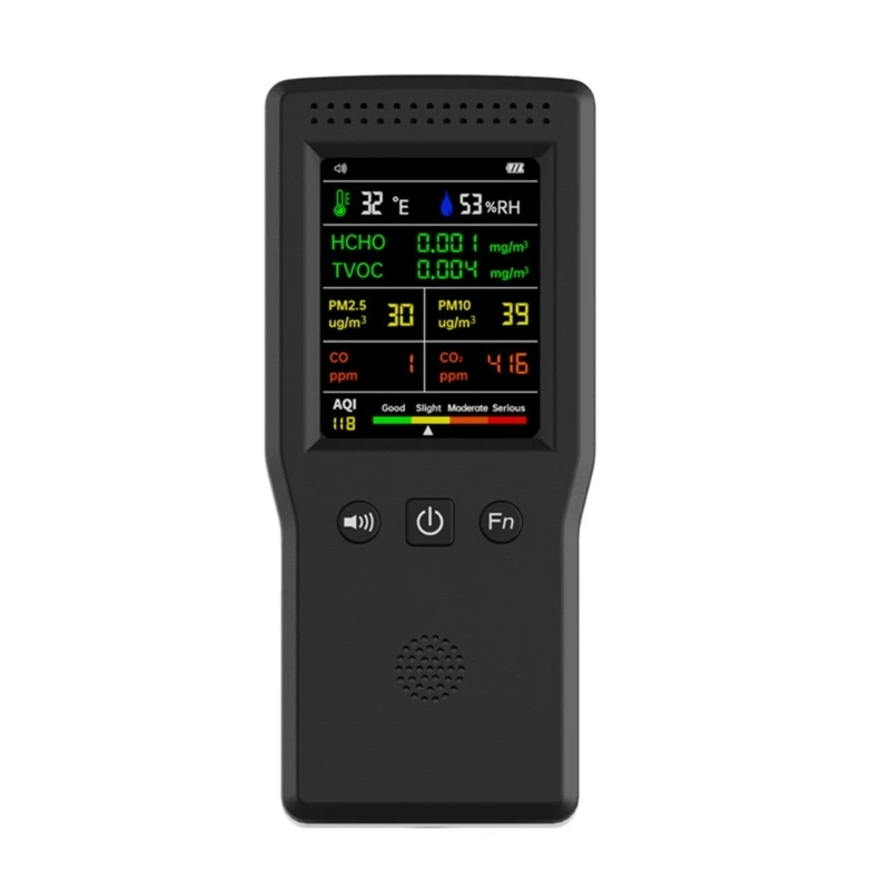9 в 1 монитор качества воздуха CO2 CO PM2.5 HCHO TVOC температуры и влажности домашний