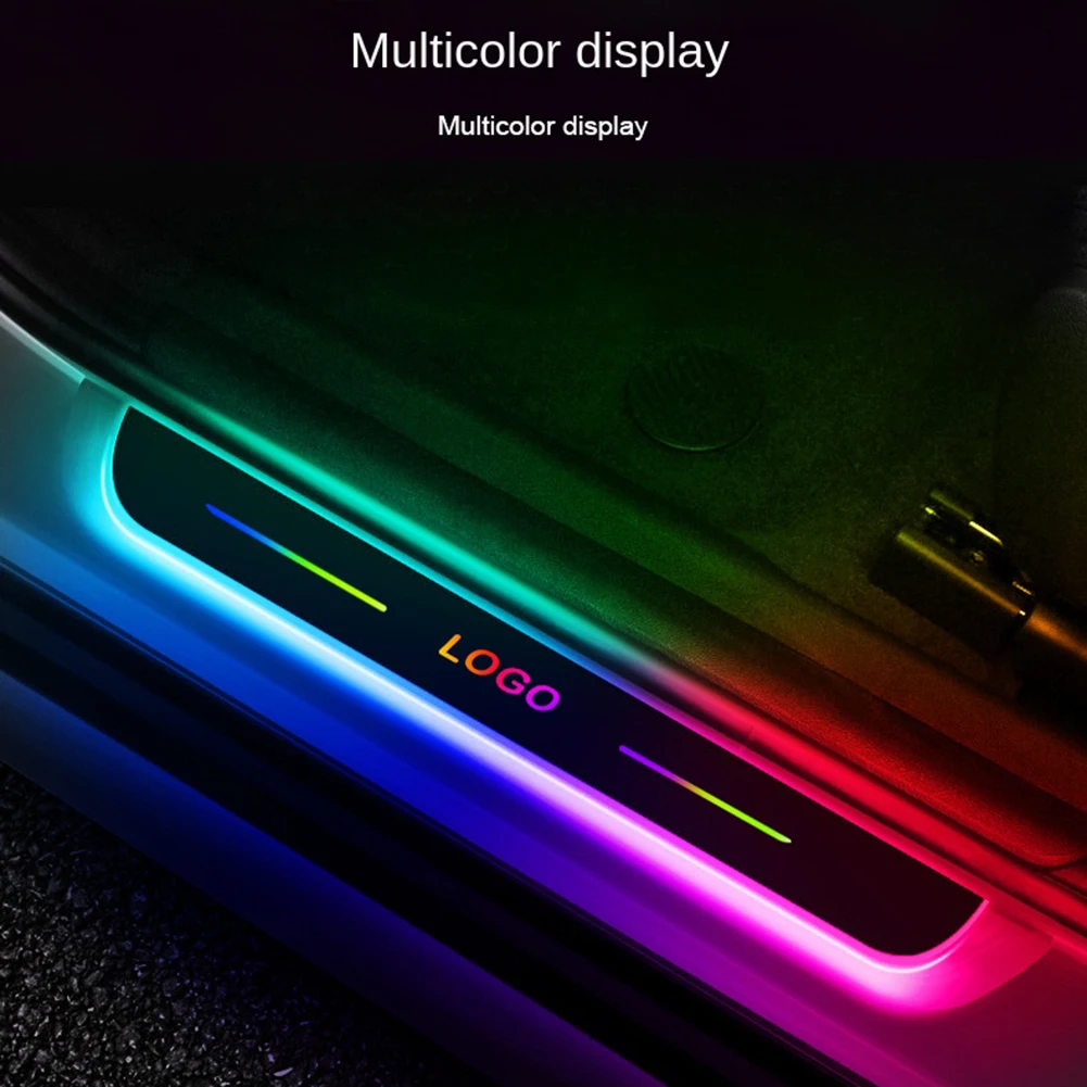 

Подсветка для порога автомобильной двери, универсальный порог, дорожка, легкий устойчивый к царапинам для Benz, Volkswagen, автомобильные аксессуа...