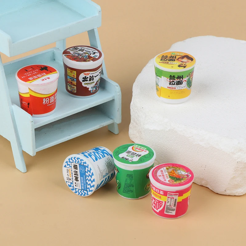 

5PCS Dollhouse Miniature Instant Noodle Food Model For BJD Dolls Toy Kids Gift Pretend Play Kitchen Toy 1:12 Dolls Accessories