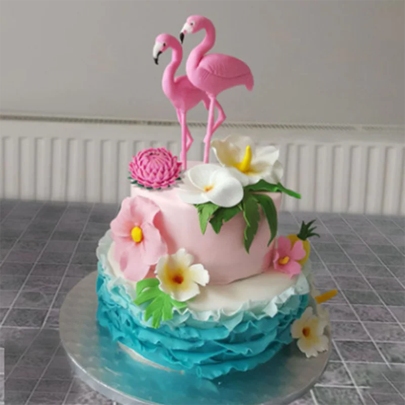 Милый Топпер для торта в виде фламинго тропивечерние Летние подарки девушек