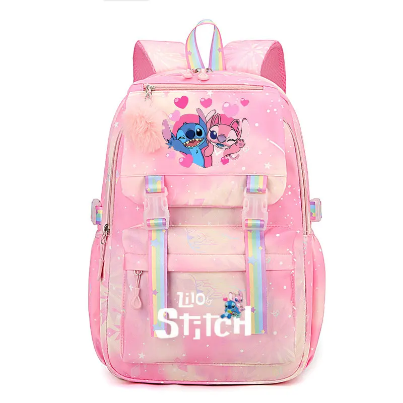 Фото Женские рюкзаки HotLilo и Stitch, женский рюкзак, дорожная сумка, рюкзаки, школьная сумка для девочек-подростков, сумка для книг, Mochila №4