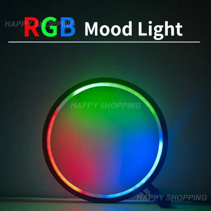 

Night Light Ambience Lamp Music Rhythm Dimming App Control Rgb Rgb Decorative Lamps Broadcast Light Ring Remote Control Creative