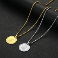 cxwind 2022new apr stainless steel underworld greek chthonic gods hades and cerberus medallion pendant gold plated necklace