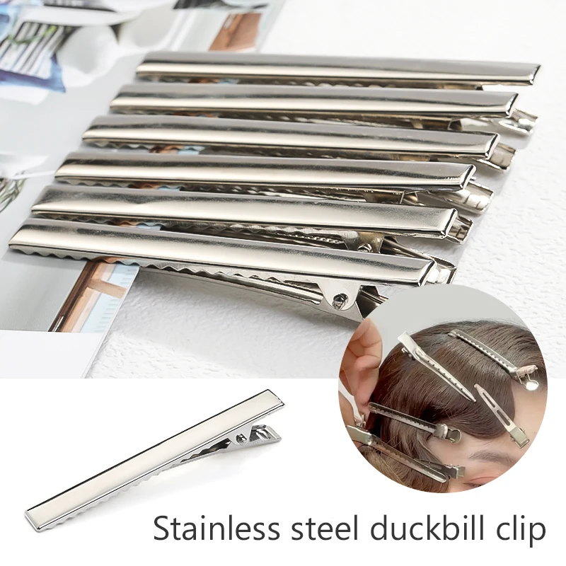 Заколка-утконос из нержавеющей стали длина 7 5 см 10/20 шт