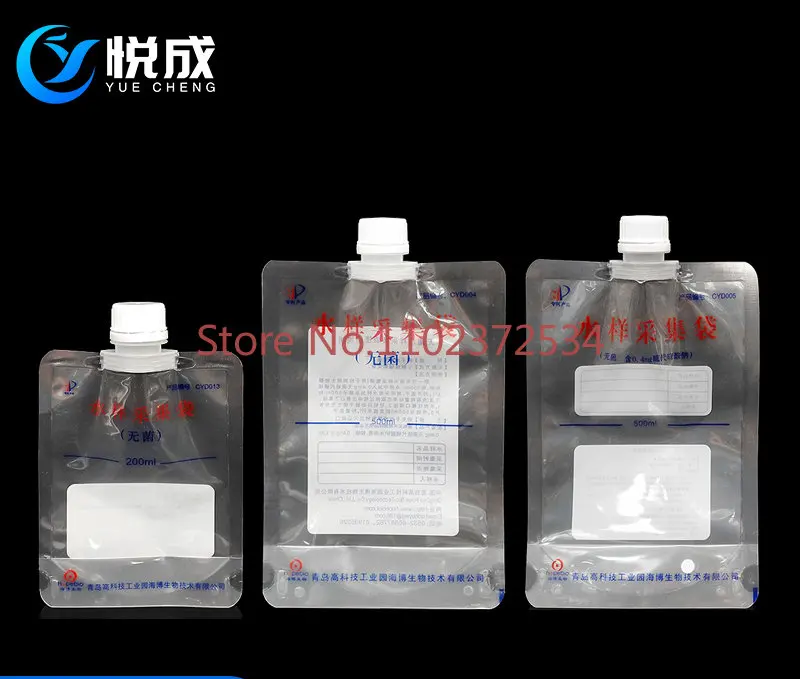 

Water sample collection bag 200 500ml sterile homogeneous bag containing sodium thiosulfate round bottom vertical sampling bag