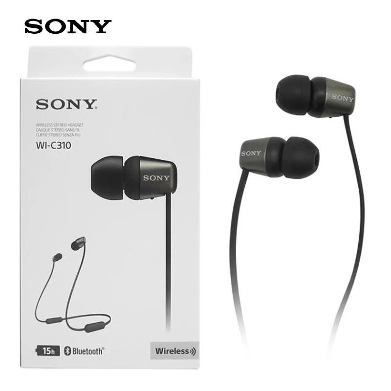 

Оригинальные беспроводные наушники-вкладыши SONY WI-C310, стереонаушники Bluetooth 5,0, спортивные наушники, магнитная гарнитура, гарнитура с микрофоном