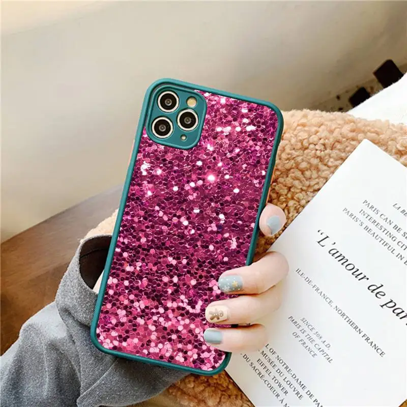 Shining Glitter Sequins Phone Case for iPhone 14 11 12 13 Mini Pro Max 8 7 Plus X XR XS MAX Translucent Matte Cover