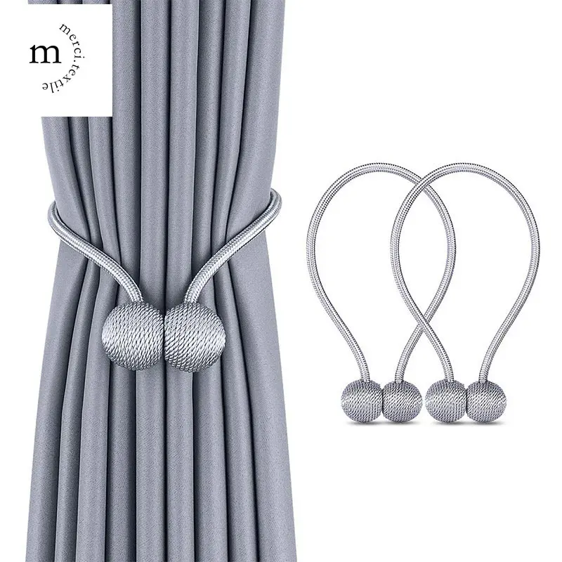 

1Pc Pearl Magnetic Ball Curtain Tie Rope Backs Holdbacks Buckle Clips Accessory Rods Accessoires Hook Holder Home Decorations