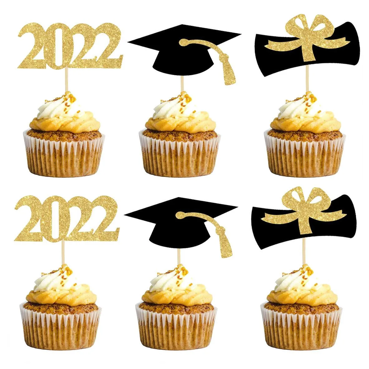 10 шт. класс 2022 торт Топпер Выпускной вечерние украшения студент доктор шляпа-торт