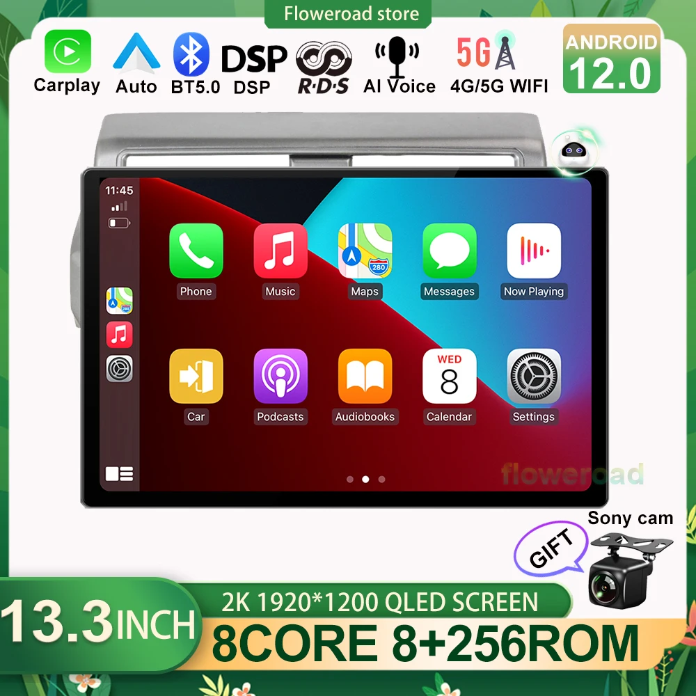 

13inch Android12 For Toyota Land Cruiser Prado 150 2013-2017 Car Radio Multimedia Video Player Navigation stereo GPS DSP Carplay
