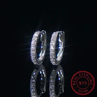 s925 d color vvs1 moissanite hoop earrings cross earrings for women fine jewelry