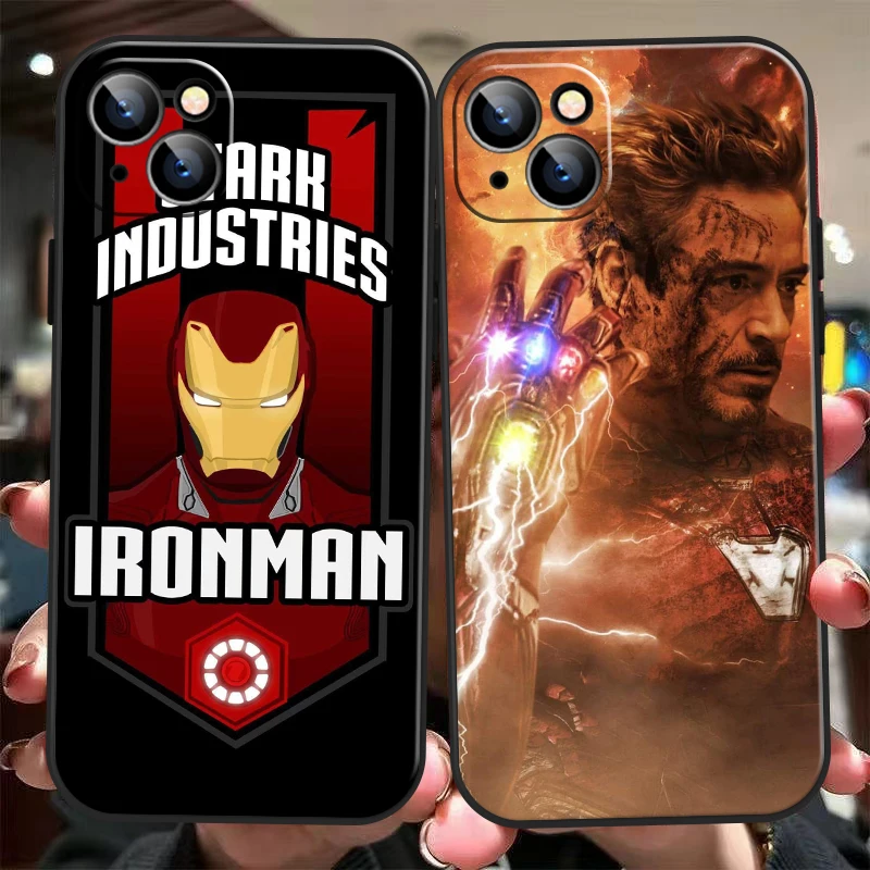 

Marvel Avengers Iron Man For iPhone 13 12 11 Pro Max 12 13 Mini X XR XS Max 6 6S 7 8 Plus Phone Case Coque Black Back Soft