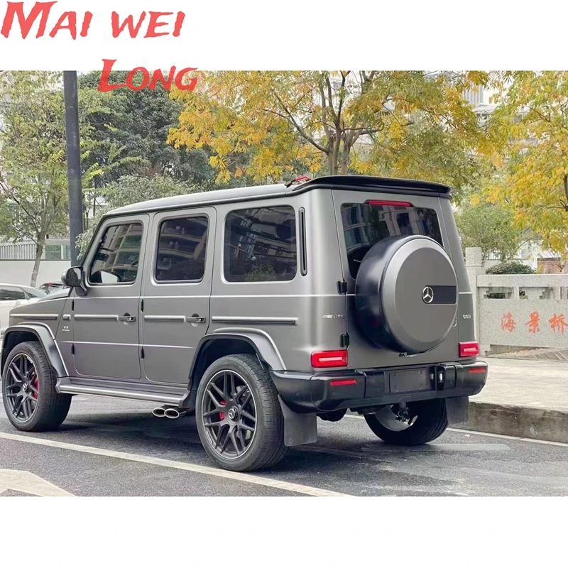 Фото Для Mercedes-Benz G-Class W463 W464 G63 G350 G500 G550 2007-2023 Высококачественный спойлер на крышу багажника из углеродного волокна, верхняя губа №3