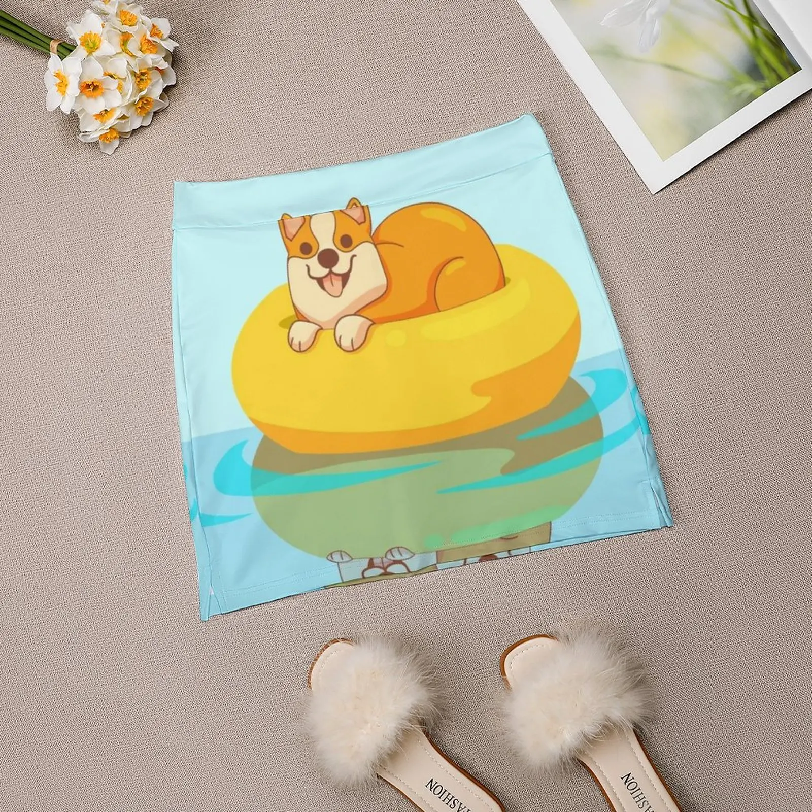 Летняя женская юбка корги летняя одежда Y2K 2022 брючная в стиле Kpop с карманом собака