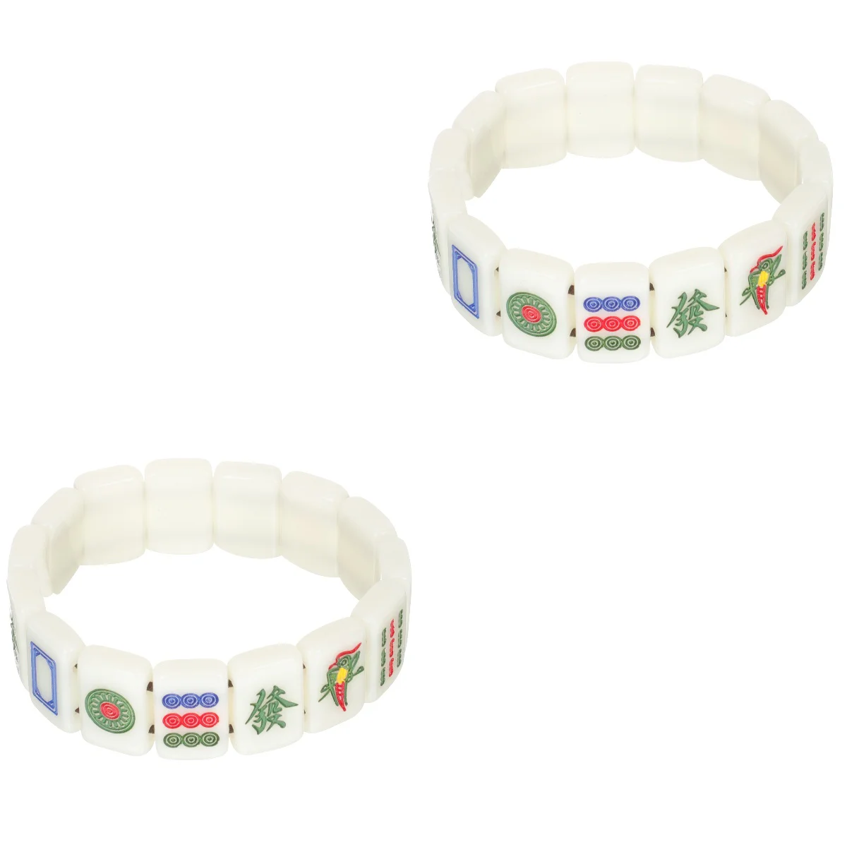 

Набор 2 браслета на запястье эластичные браслеты для Маджонга мужские Стрейчевые специальные ювелирные изделия Уникальные Акриловые кислотные манжеты Miss