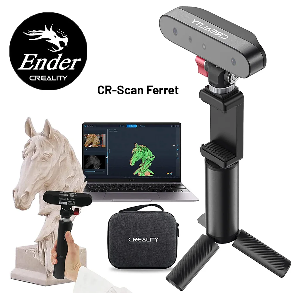 

2023 New Creality CR-Scan Ferret 3D Scanner 105g 30fps Dual mode scanning including wide-range scanning and a high-accuracy mode