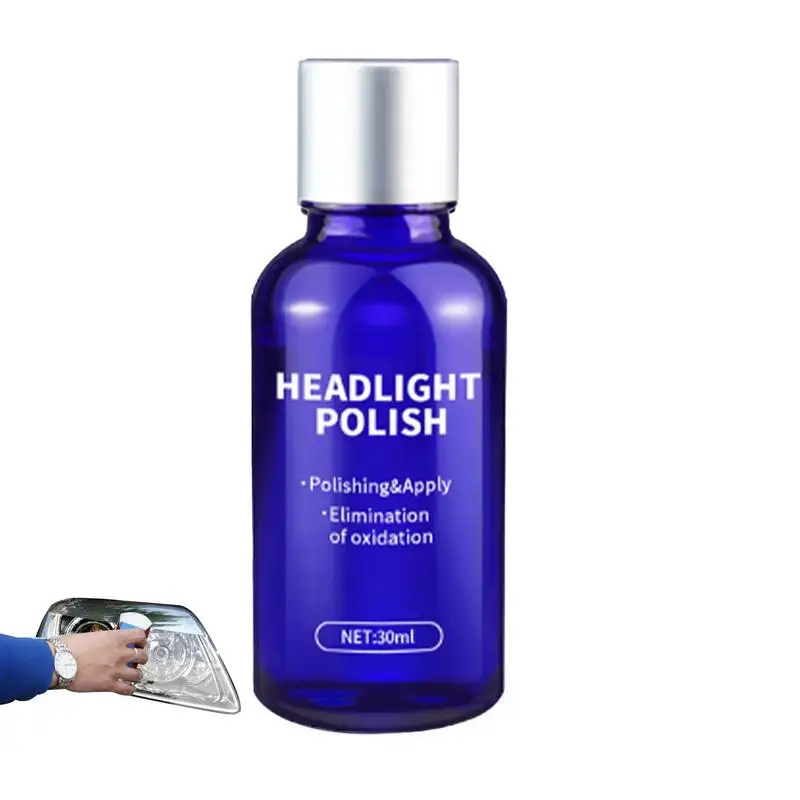 

Headlight Polishing Kit Automobile Renovating Agent Cleaning Kit 30ml Headlight Polish To Repair Scratches And Remove Yellow