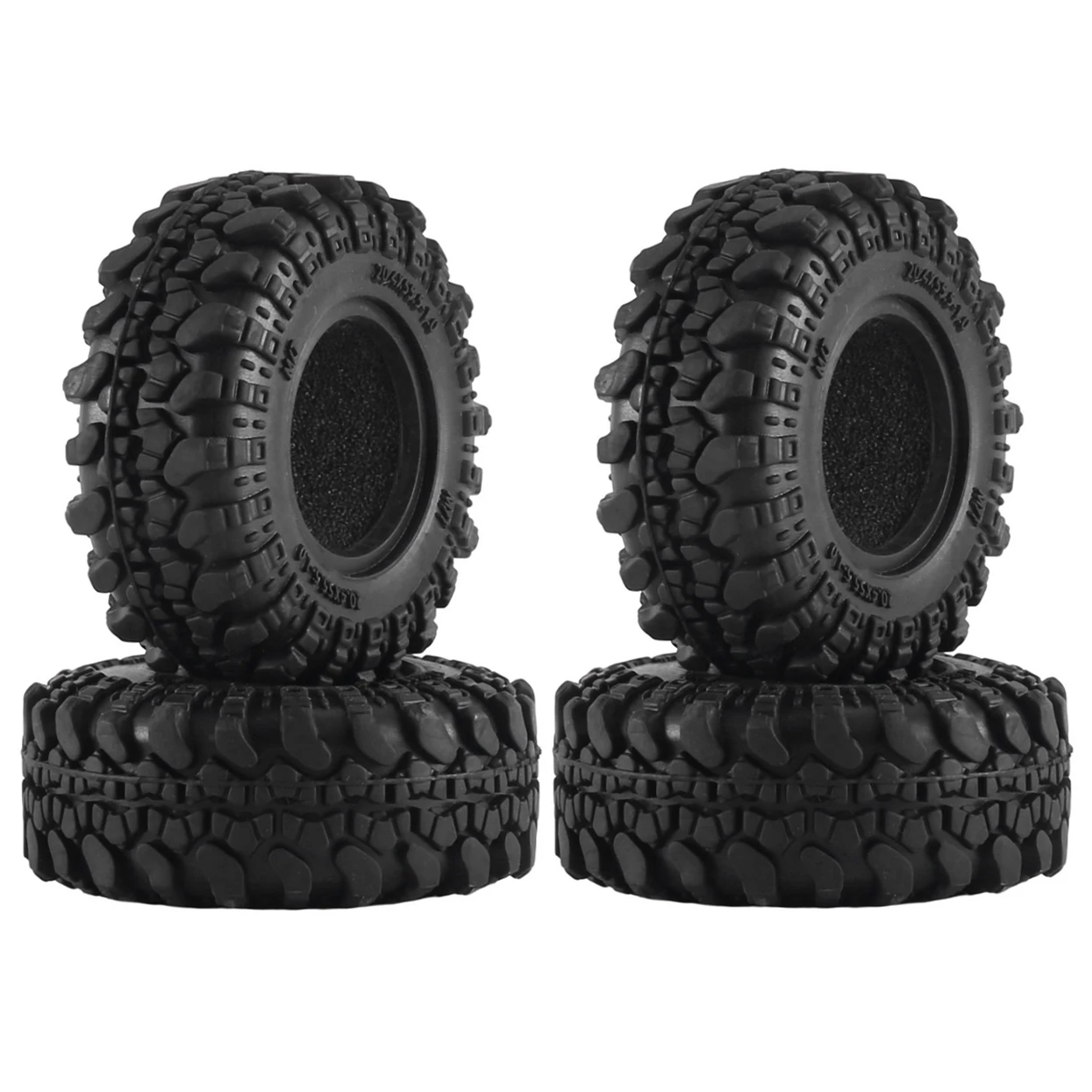 

4pcs 56x21mm 1.0" Tires Soft Mud Terrain Tyre for Axial SCX24 Bronco Gladiator Deadbolt FCX24 Enduro24 TRX4M Upgrade Parts