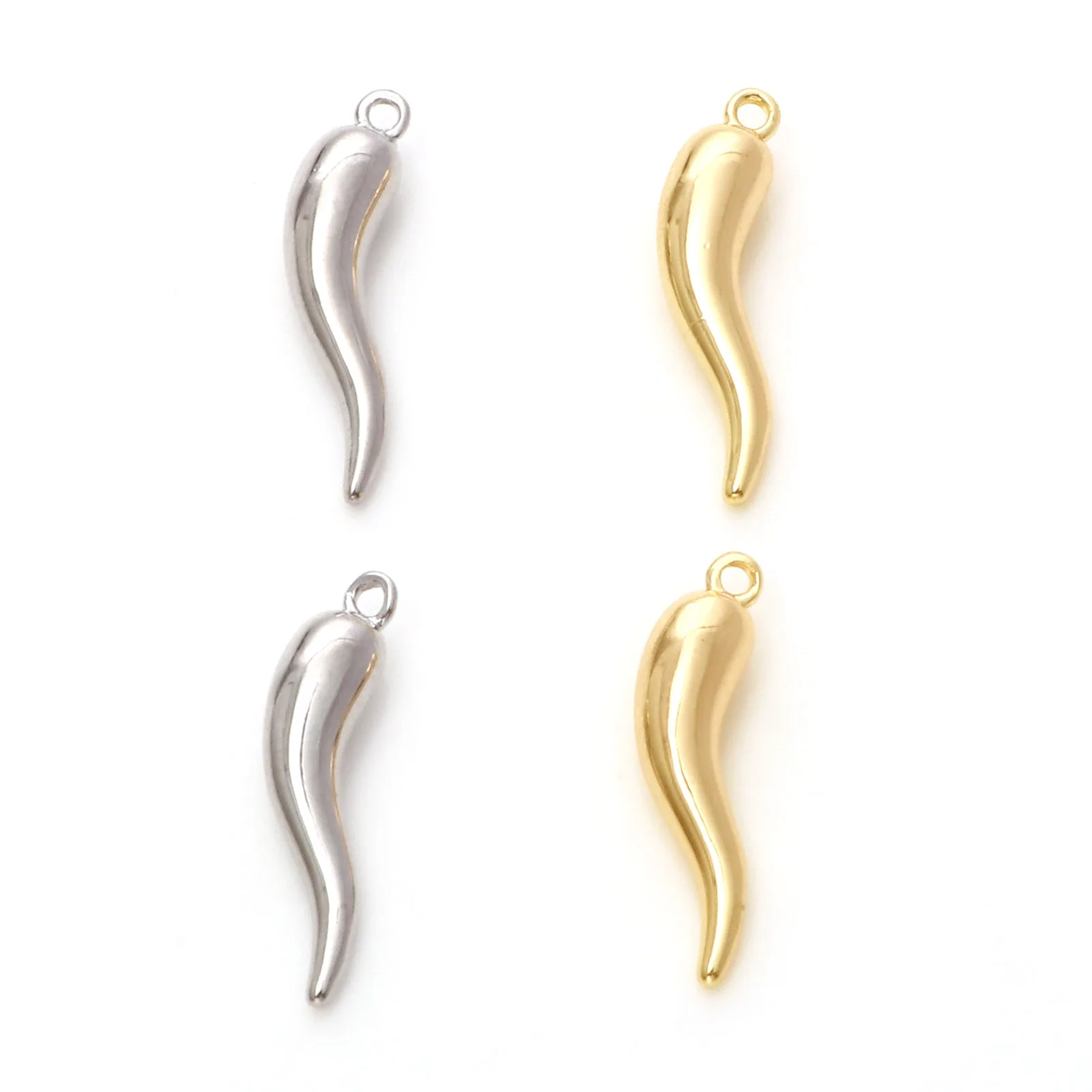 5 шт. медные Подвески Чили 3D в форме перца чили Бронзовый Золотой цвет подвески из