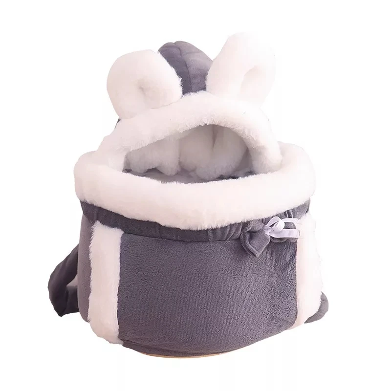 

Теплая Сумка-переноска для домашних животных, маленький рюкзак для кошек и собак, зимняя плюшевая подвесная нагрудная сумка для путешествий с животными, нагрузка 3 кг/6 кг-beari