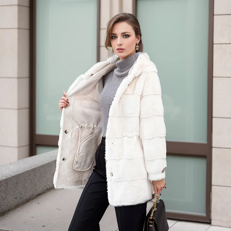 White Faux Fur Coat 1 - furoutlet - fur coat, fur jackets, fur hats, prices  subject to change without notice, so order now!