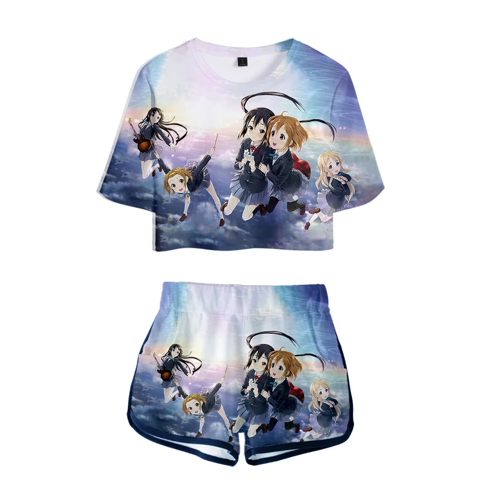 

Женский тренировочный костюм из двух предметов с рисунком в стиле аниме