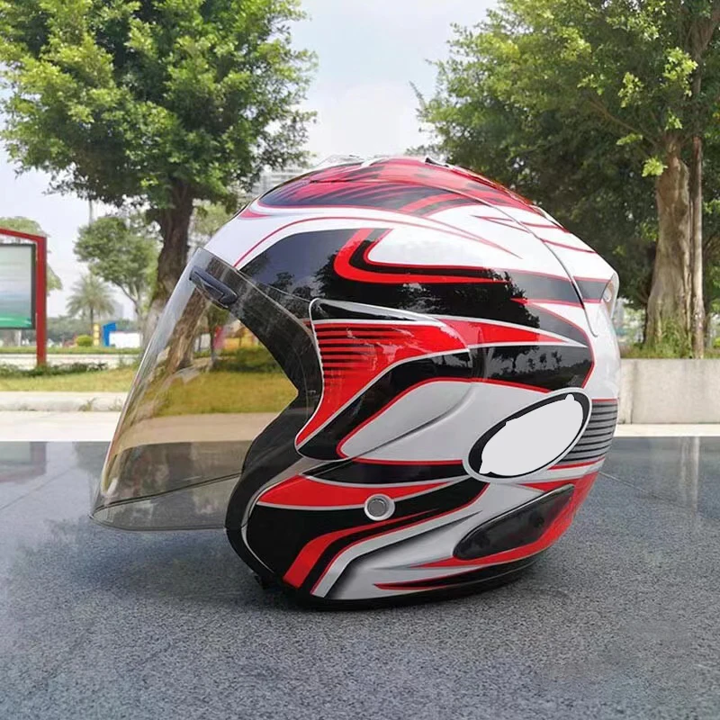 

Open Face Half Helmet SZ-Ram3 Peder Red Motorcycle Helmet Riding Motocross Racing Motobike Helmet