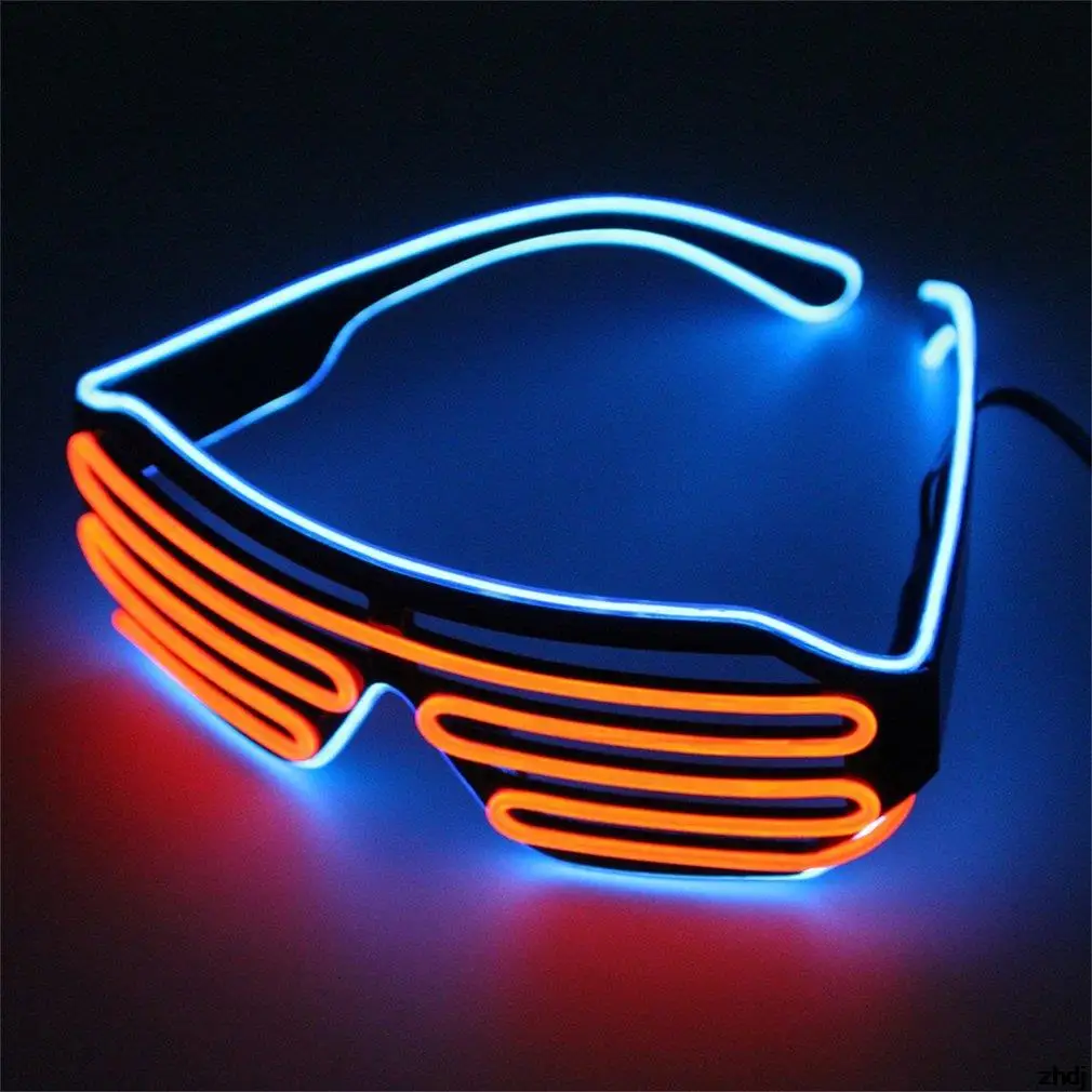 

Glowing Glasses LED Gafas Luminous Bril Neon Christmas Glow Sunglasses Flashing Light Glass for Party Supplies Prop Costumes New