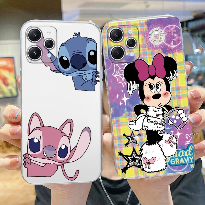 Чехол для телефона Stitch Mouse Minnie Mickey Redmi 13 10 A1 A2 Note 14 Pro 4G Poco F5 Xiaomi 10T Lite 9 CC9 Duck Donald Cover