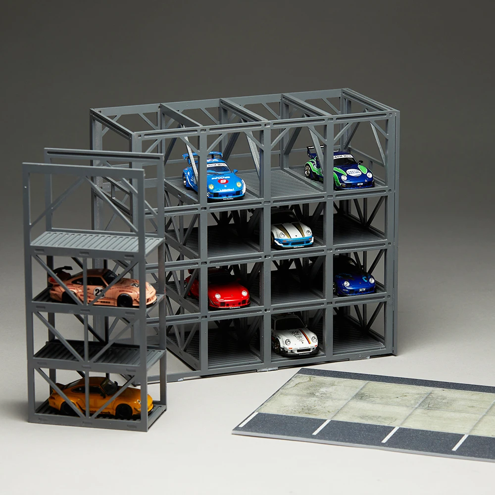 1/64 модель автомобиля парковка здание сцена украшение игрушка в подарок для