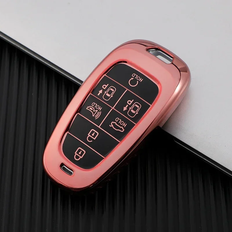 

Чехол для смарт-ключей Hyundai Sonata Nexo DN8 SantaFe TM Tucson NX4 Staria Ioniq, 7 кнопок