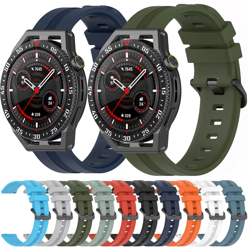 

Ремешок силиконовый для HUAWEI WATCH GT 3 GT 2 46 мм 42 мм, спортивный браслет для смарт-часов HONOR Magic Watch 2 GS Pro ES, 22 мм 20 мм
