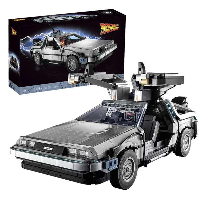 New Back to the Future Time Machine Concept Car Building Blocks Compatible 10300 DeLoreans DMC-12 Bricks Toys for Children Gifts