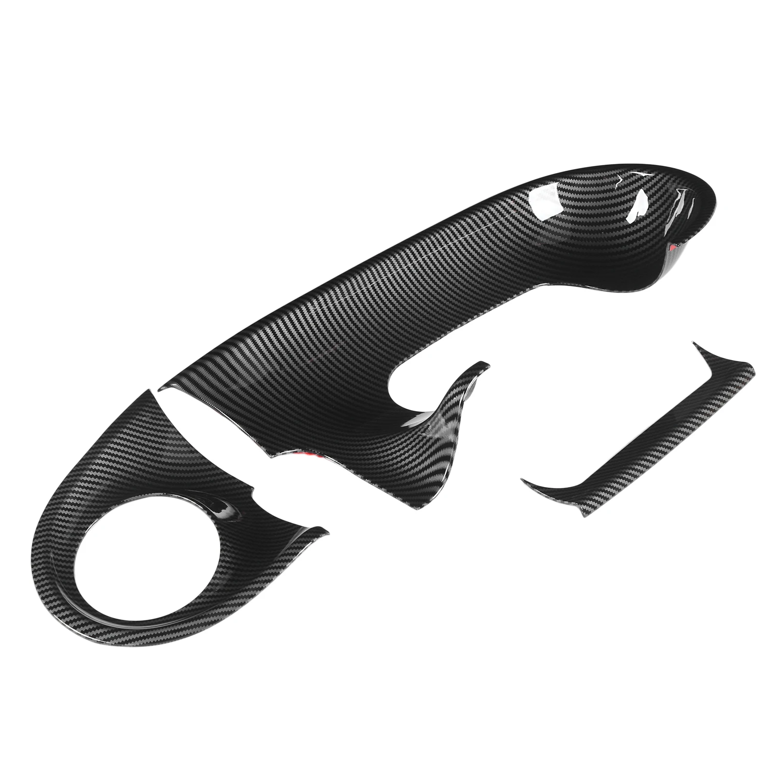 

3PCS Dashboard Trim Carbon Fiber Style Replacement for Smart Forfour 5‑Door Hatchback W453 LHD 2015‑2021