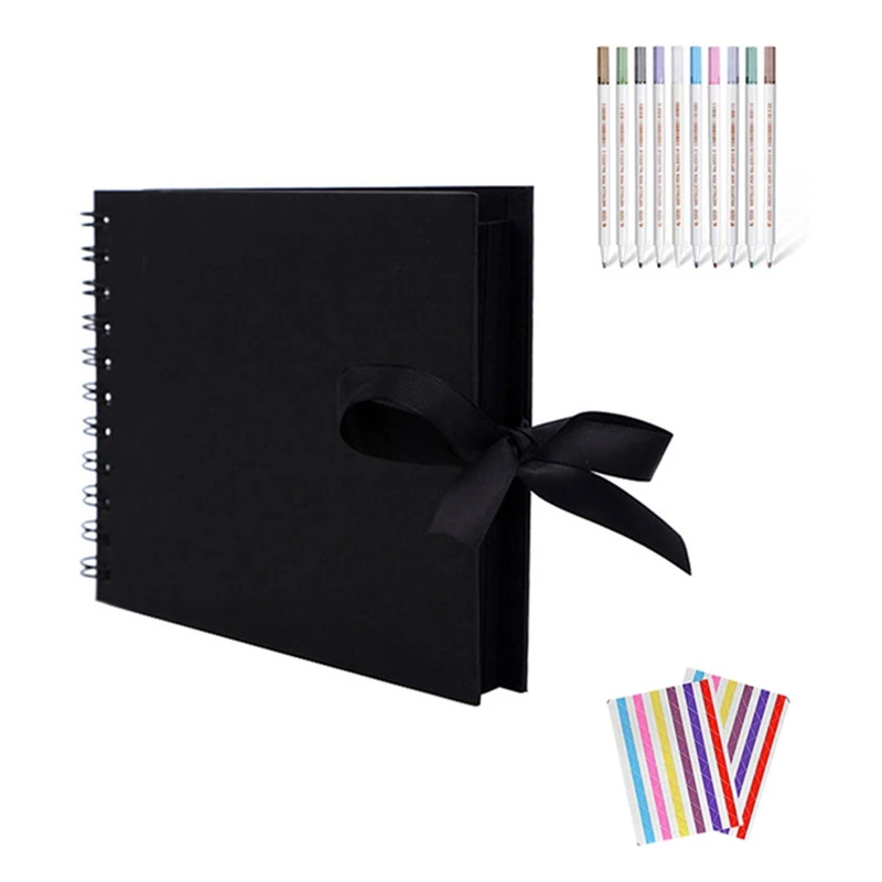 

Promotion! Memory Books DIY Craft Photo Albums Scrapbook Cover Binder Photocards For Wedding Anniversary Gift Photocard