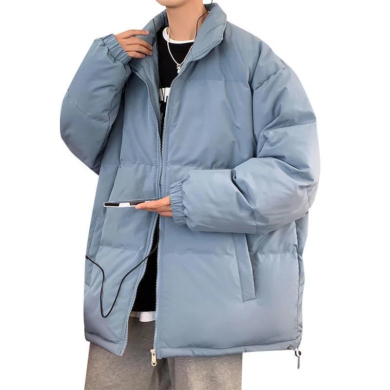 Winter Jacket Men Warm Fashion 4 Colors Casual Thick Down Jacket Men Streetwear Korean Loose Short Coat Mens Parker M-3XL