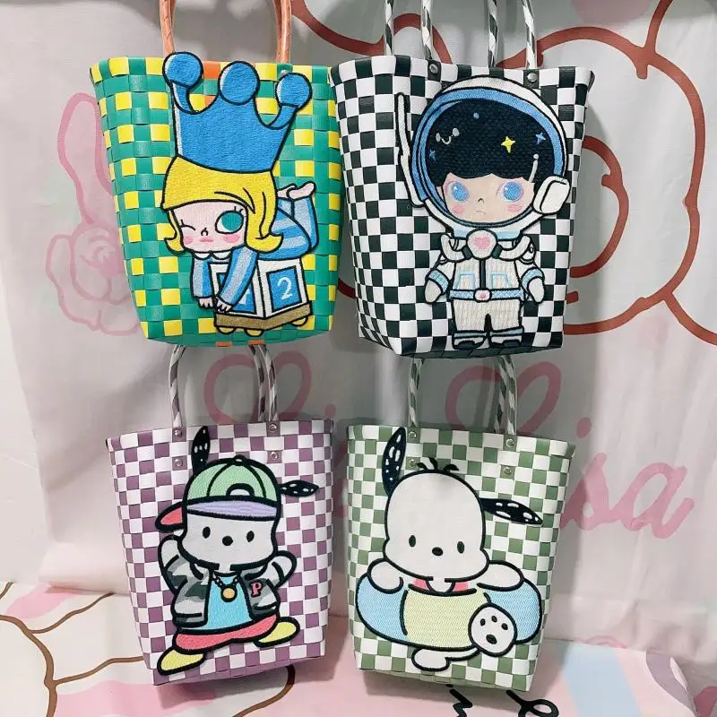 

Sanrio Hello Kitty Women Bag Cartoon Handbag Anime Pochacco Large Capacity Shopper Zipper Tote Bag Cute Shoulder Bags Girl Gifts
