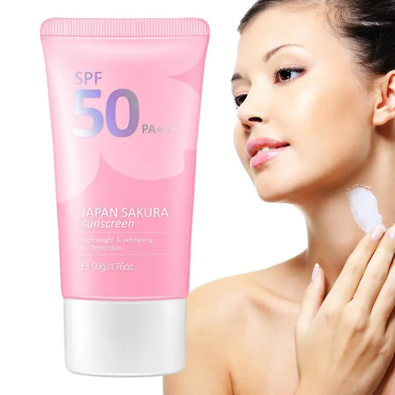 

SPF50+ Sunscreen Cream 50ml UV Protection Sunblock For Face & Body Non-greasy Ultra Light Sun Protective Sunscreen Lotion Summer