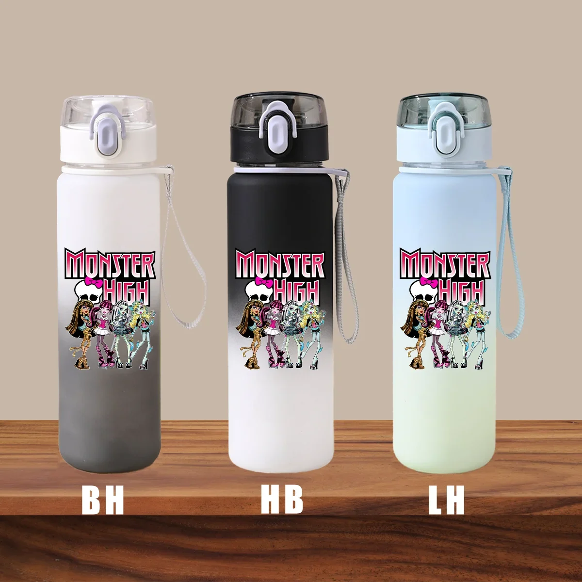 Портативная бутылка для воды большой емкости Monster High Mattel, градиентная пластиковая анимационная уличная спортивная Герметичная Бутылка Для Воды (art.: 3920c9ff3e4da) - 3920c9ff3e4da