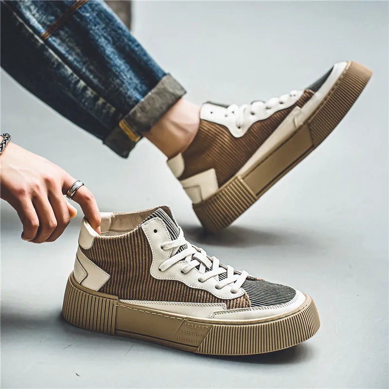 

Кроссовки мужские средней высоты, Повседневные Дышащие легкие Нескользящие, удобная обувь для прогулок