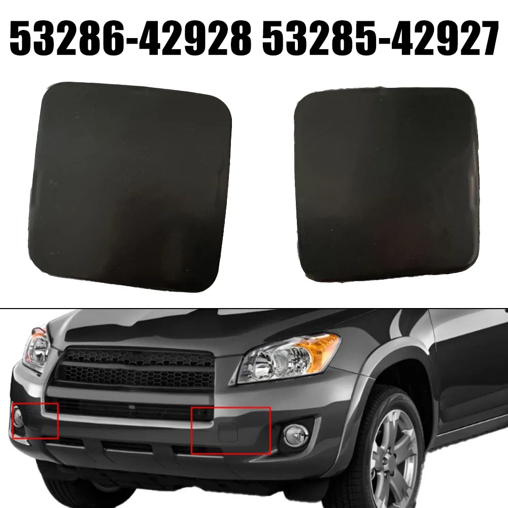 

For RAV4 2009-2010 Cover Cap BumperTow Hook Cover Exterior Parts 2pcs 53285-42928 Car Accessories Front Bumper