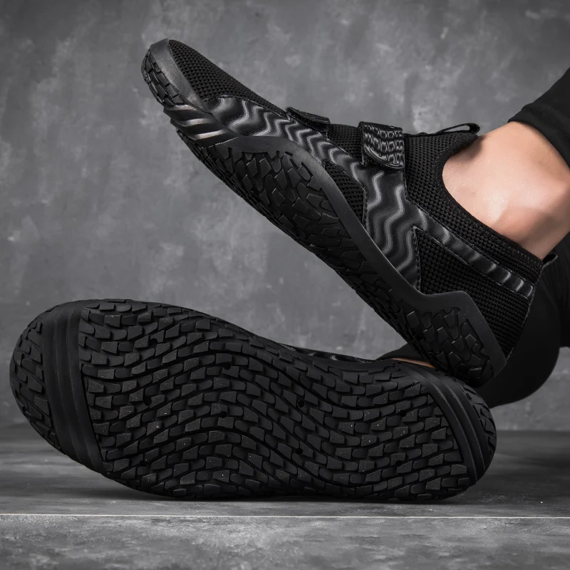 35-47# Unisex Gym Lightweight Sports Hard Pull Squat Training Shoes Pro Hook & Loop Weightlifting Shoes Sumo Wrestling Shoes