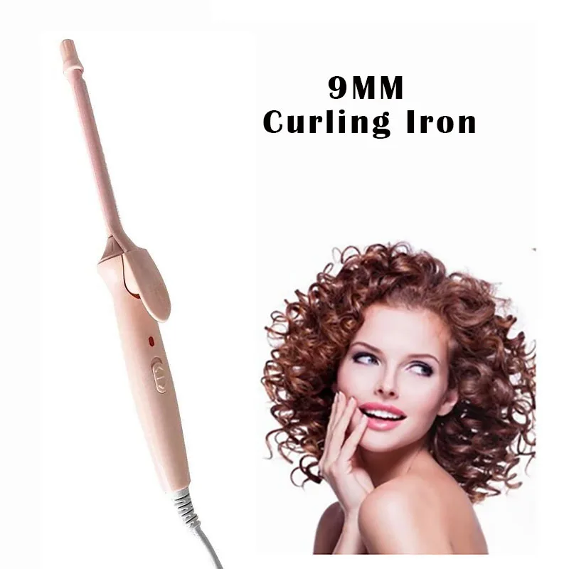 

Professional 9mm electric curling iron Hair waver Pear Flower Cone Ceramic curling wand roller beauty Salon Hair Curlers