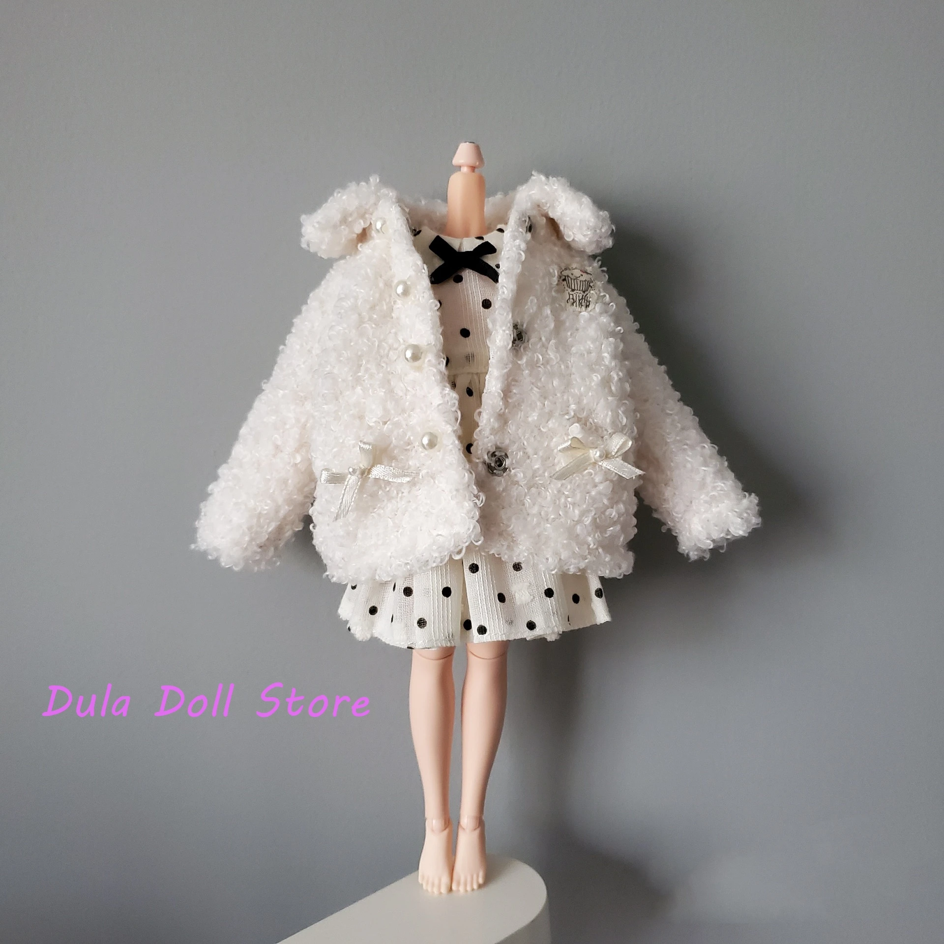 Одежда для кукол Dula платье флисовая куртка с петлями юбка Blythe ob24 ob22 Azone Licca ICY JerryB 1/6