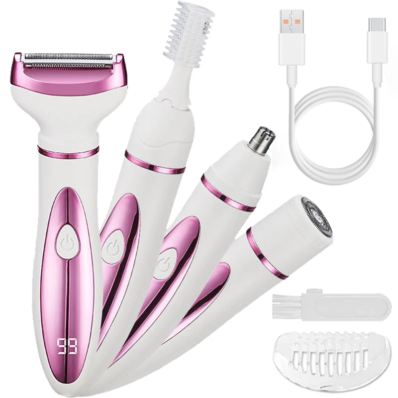Женское устройство для удаления волос на лице перезаряжаемое женское носа рук