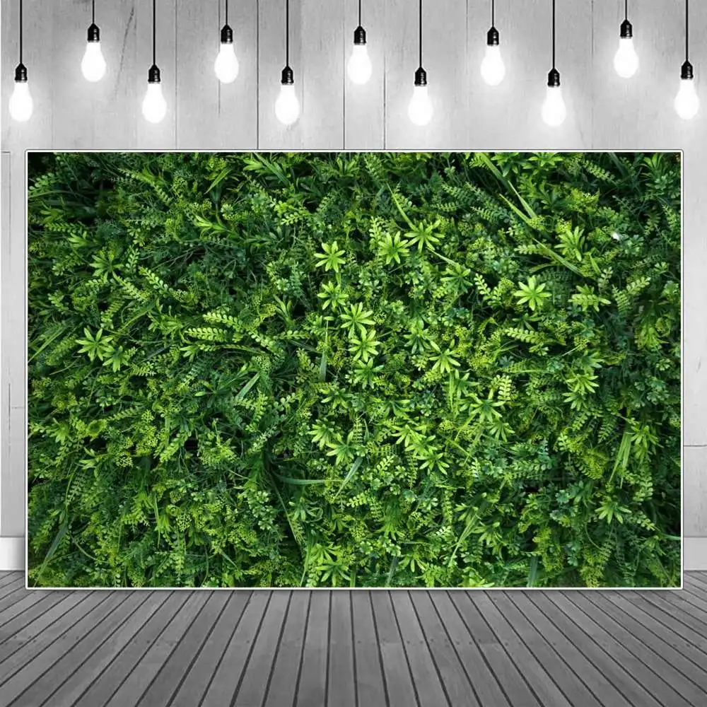

Jungle Grass Flower Wall Party Decoration Photography Backdrops Children Green Chroma Screen Leaves Floor Birthday Backgrounds